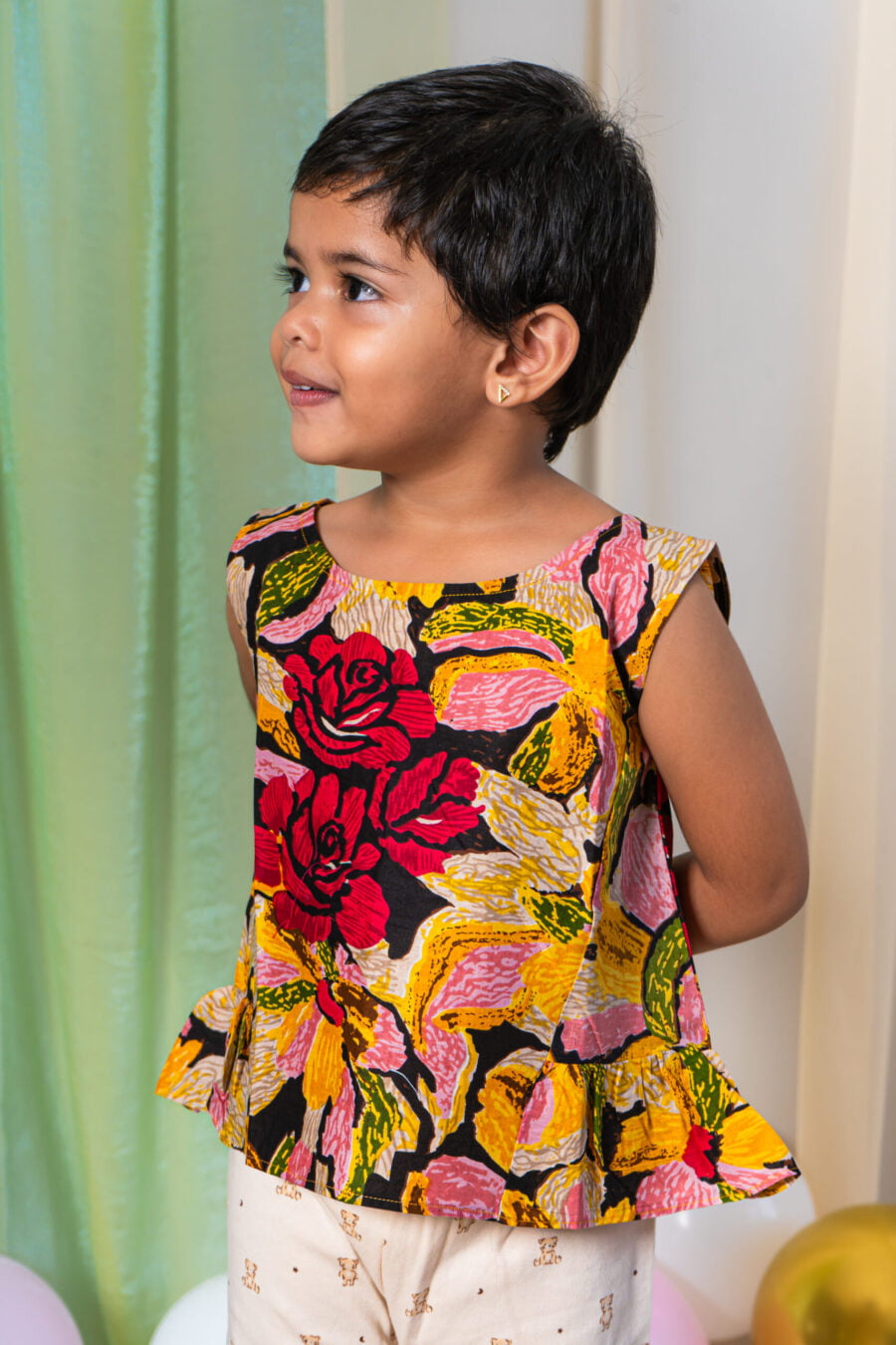 Bright Floral Girls top - Image 2