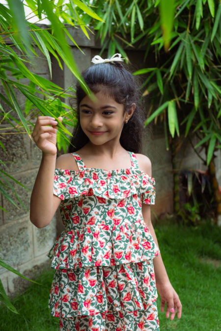 Pink Girls Fit & Flare dress