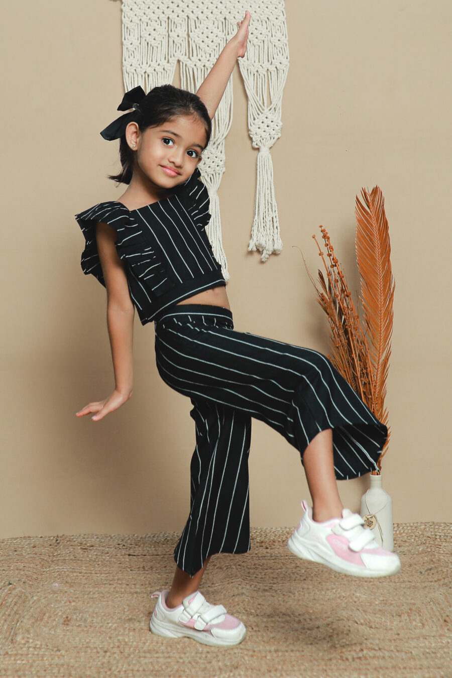 Frill top and Bell bottom co-ord set for girls - Image 2