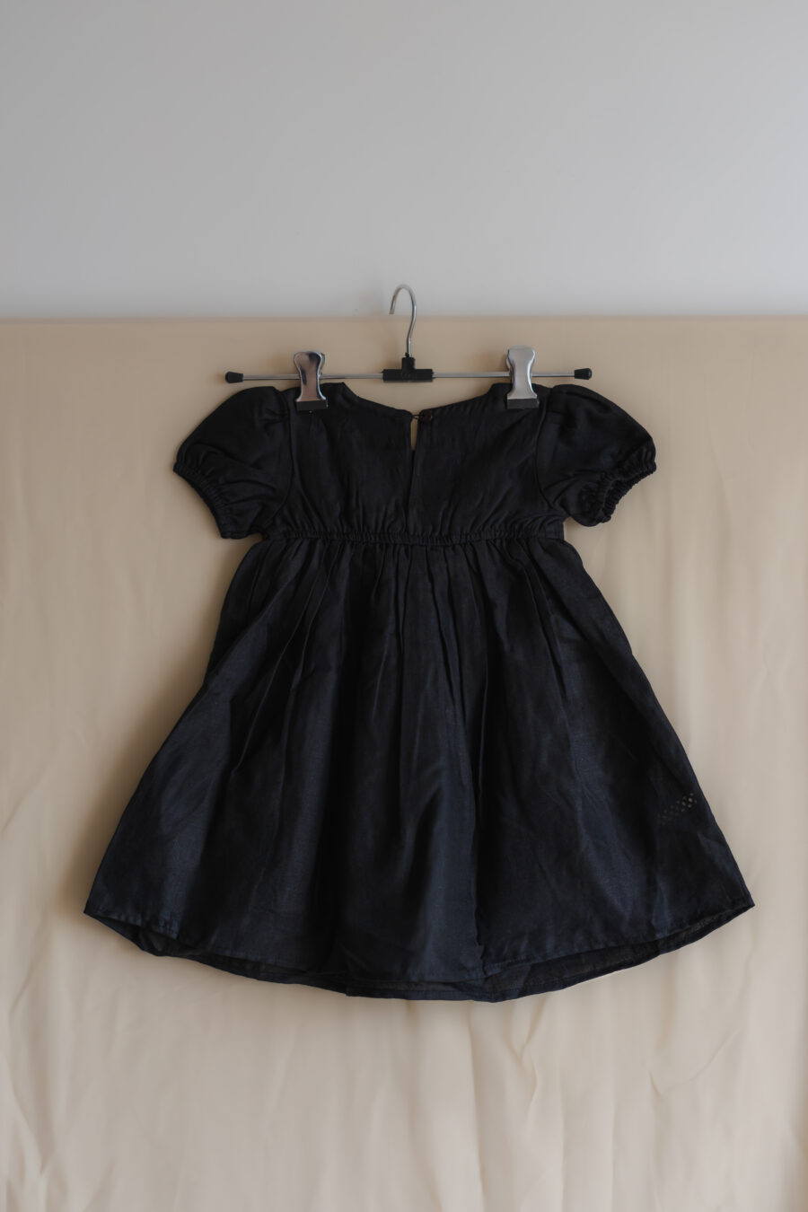 Black floral embroidery dress for girls - Image 2