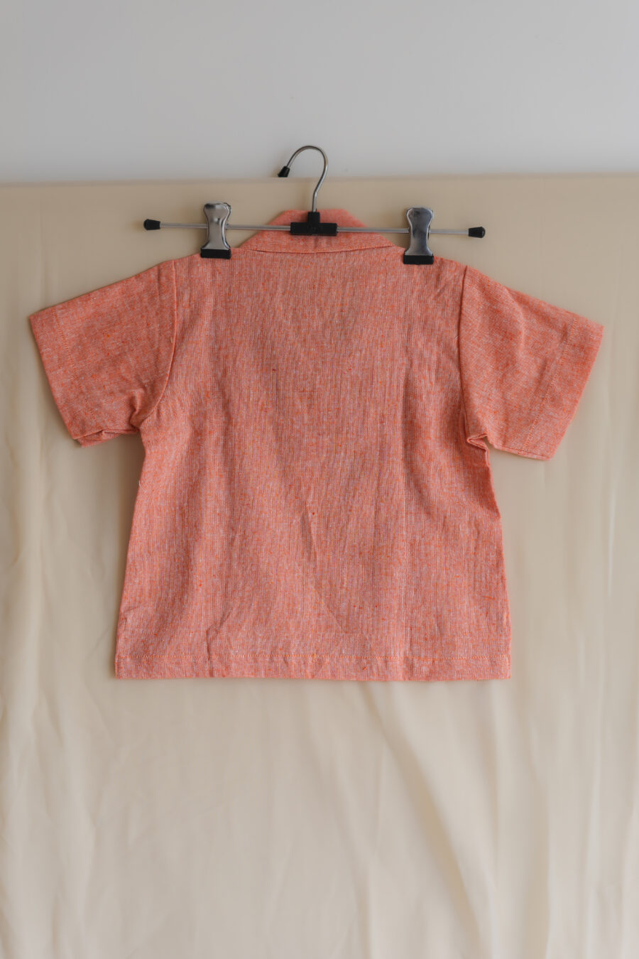 Linen Bowler shirt shorts co-ord set for boys - Image 4