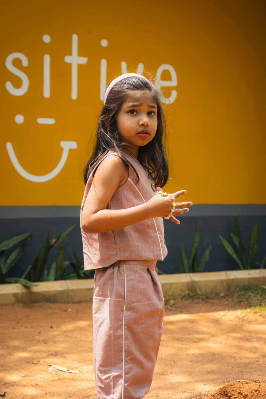 Linen cotton Waistcoat and Pant set for girls - Image 2