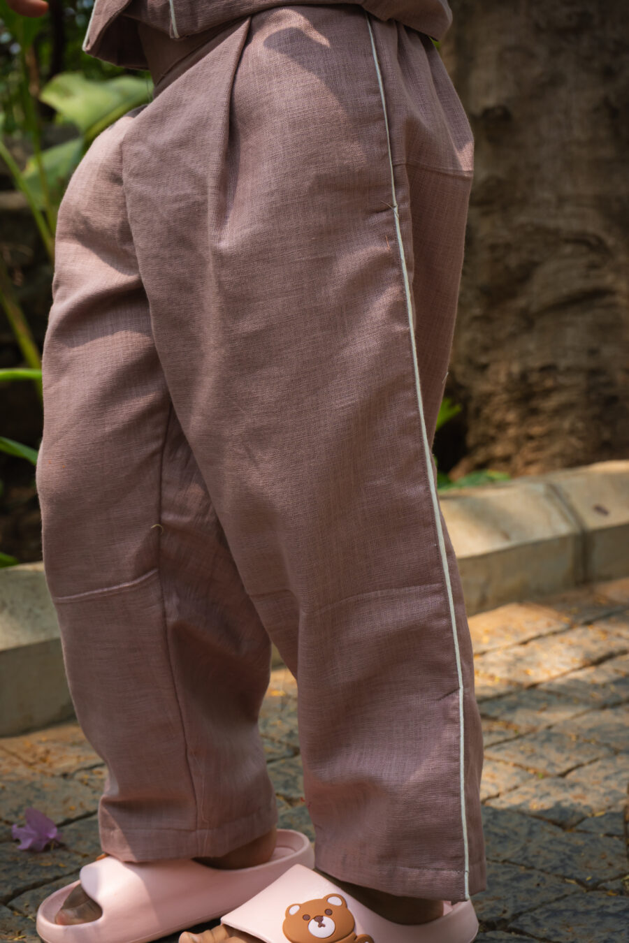 Linen cotton Waistcoat and Pant set for girls - Image 4