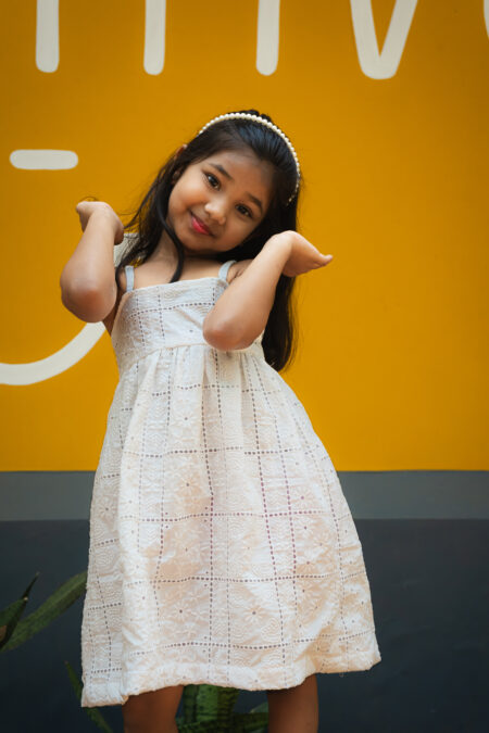 White Hakoba Pure Cotton Dress